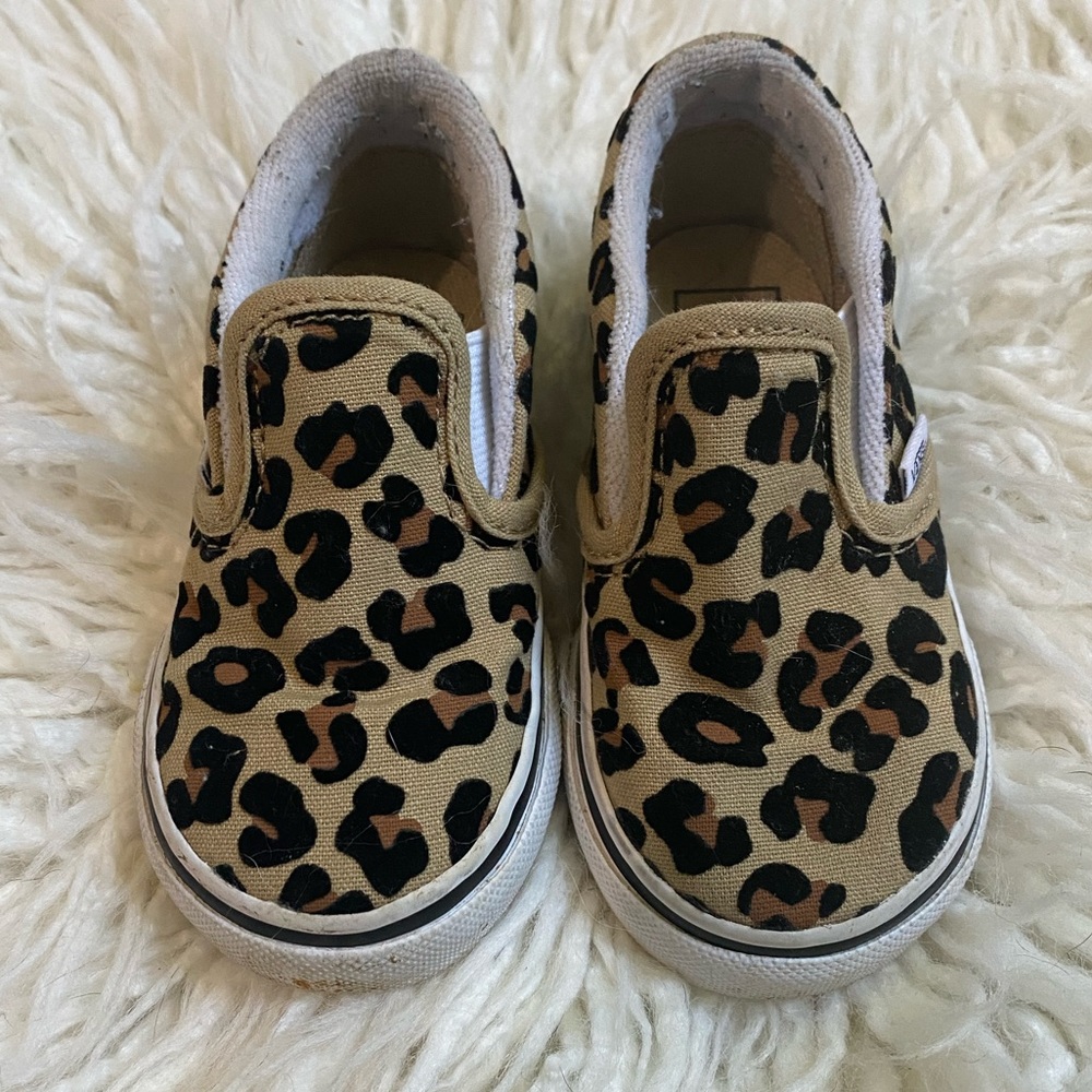 Leopard print toddler vans